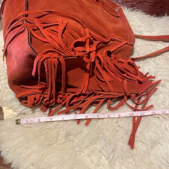 Zara thick suede fringe bag & pouch - Picture 13 of 13